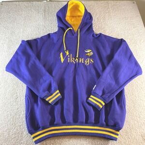 The Game Hoodie Mens XL Purple Minnesota Vikings Embroidered Vintage 90s